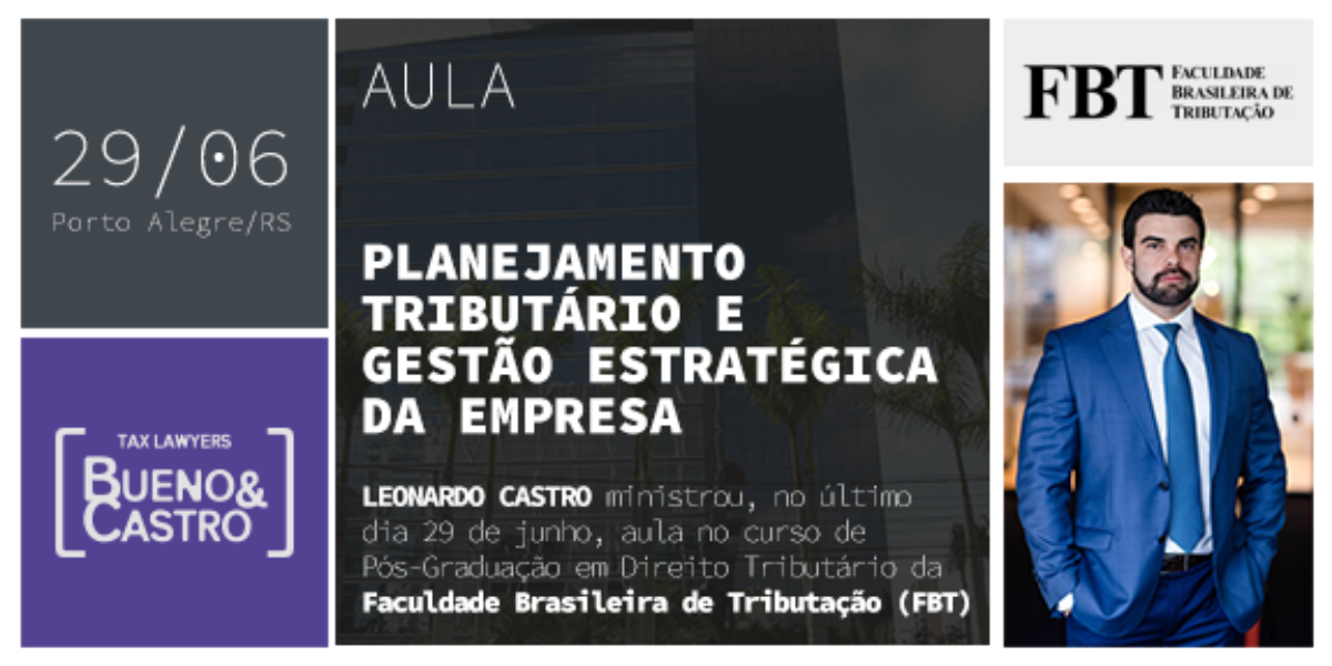 Sócio Leonardo Castro dá aula sobre planejamento tributário em Porto Alegre