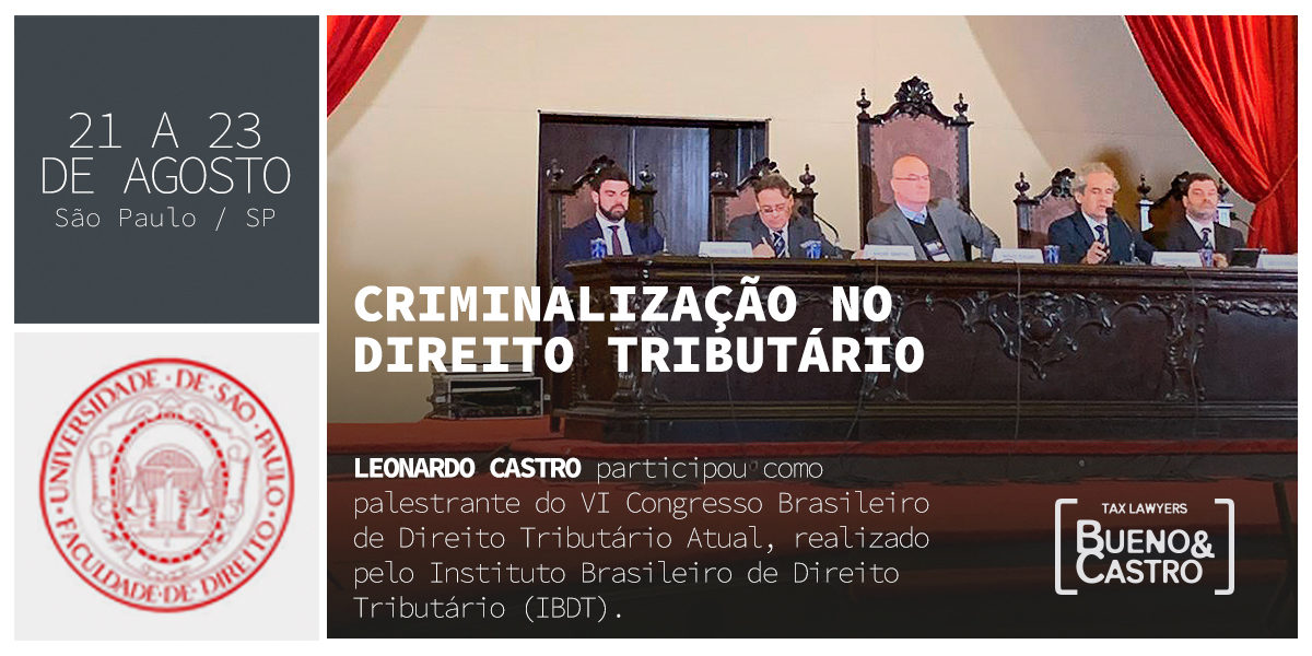 Leonardo Castro debate crimes tributários em congresso do IBDT em São Paulo
