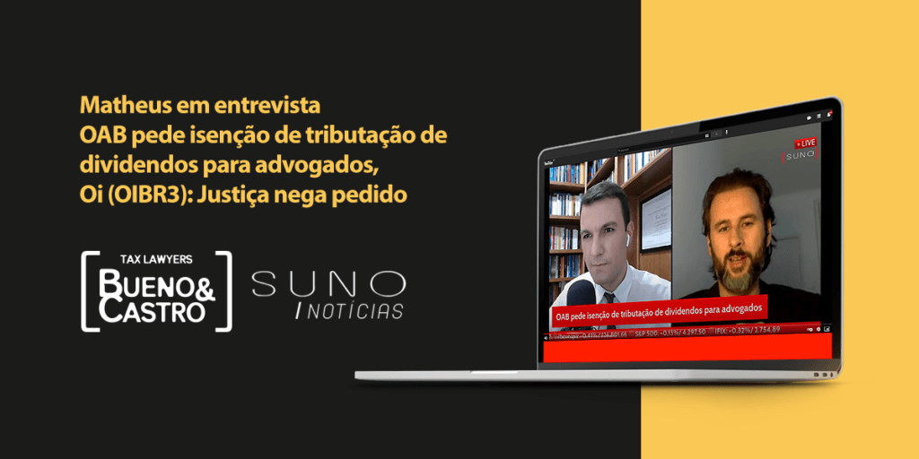 Matheus Bueno, advogado tributário, em entrevista com OAB